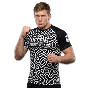 Wholesale No-Gi Sports Gym Workout <b>Swim</b> Rash Guard MMA Slings BJJ Compression Shirt Breathable UPF50+ - Product Image 1
