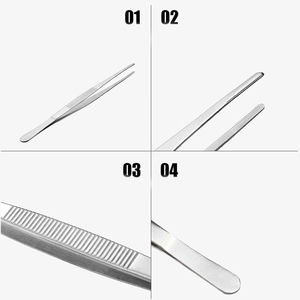<b>Tool</b> With Custom Logo Eyelash Extension Surgical Steel Gold Tweezers - Product Image 3