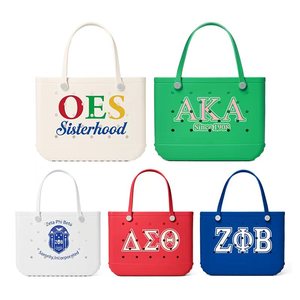 Custom Logo Large Capacity Waterproof EVA Beach Tote Sorority Bag Durable Rubber Tote for Greek Life Events and Sisterhood - Product Image 3