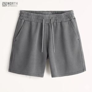 Pantalones Cortos Cargo de Algodón OEM para Hombre, Logotipo Personalizado, Largos hasta la Rodilla, Estilo Urbano Holgado, Tinte Liso, Pantalones Cortos Deportivos para Exteriores, Pantalones Cortos de Verano para Hombre - Product Image 5