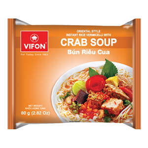 VIFON 80g x 30 Pack Premium Quality Rice Vermicelli Sour Crab Soup Instant <b>Noodles</b> Fair Trade from Vietnam WS: +84988937400 - Product Image 1