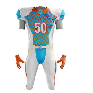 Uniformes de football américain personnalisés à la mode Matériau respirant durable avec graphiques d'équipe personnalisés pour un jeu professionnel et décontracté - Product Image 5