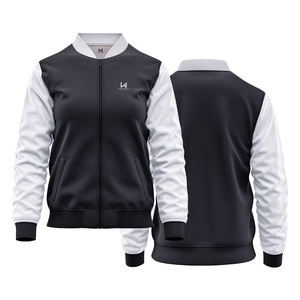 Chaqueta Bomber Varsity Formal Holgada, Transpirable, Resistente al Viento, Ecológica, de Color Sólido, con Cremallera Completa, Hecha a Medida y de Alta Calidad - Product Image 1
