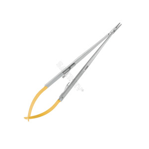 Portaagujas Castroviejo de Punta Recta de 14 cm, Instrumentos Quirúrgicos de Acero Inoxidable, Fabricados para Cirugía Dental - Product Image 2