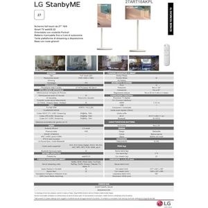 Moniteur tactile capacitif sans fil portable de 27 pouces avec support à roulettes pour usage commercial - Product Image 1