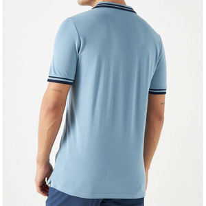 Polo informal de manga corta para hombre, novedad de verano al por mayor, camiseta de talla europea de negocios con solapa transpirable a la moda - Product Image 3