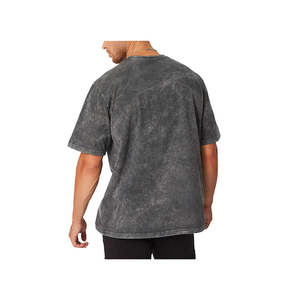 Style intelligent hommes décontracté Street Wear Style lavé à l'acide T-Shirts meilleure vente saison d'été grande taille garçons lavage à l'acide T-Shirts vente - Product Image 5