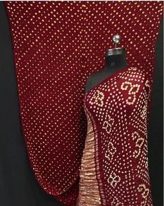 ผ้าไหมโมดอลลายบันดานีสุดหรูสำหรับงานเทศกาล ผ้าไหมโมดอลคุณภาพส่งออก ผ้าไหมโมดอลแบบดั้งเดิม ราคาขายส่งจากผู้ผลิตในอินเดีย - Product Image 2