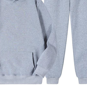 Survêtement décontracté 2024 de haute qualité, séchage rapide, respirant, léger, couleur unie, 100 % coton, pull à manches longues, taille élastique - Product Image 4