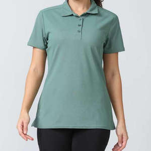 Polo de Manga Corta de Secado Rápido con Logotipo Personalizado para Mujer, Polo de Golf de Algodón Transpirable, Corte Ajustado, Informal y Deportivo - Product Image 1