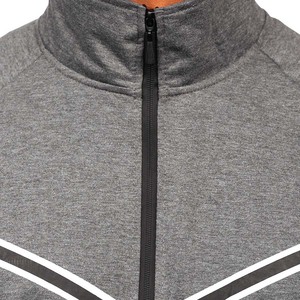 À la mode 100% coton polaire pleine fermeture éclair veste hommes Patchwork sweat en relief brodé grande taille hiver Anti-rétrécissement - Product Image 5