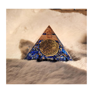 Pirámide de orgón de lapislázuli grande de la mejor calidad, ágata de cuarzo tallada, estilo Feng Shui, artesanías de piedra semipreciosa a granel al por mayor - Product Image 2