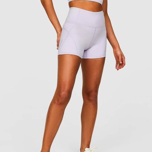 Pantalones cortos para correr Altitude de 4 pulgadas para mujer a la moda, de cintura alta y elásticos, ideales para entrenamiento y ropa informal - Product Image 1