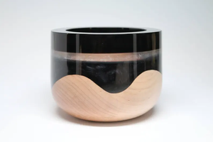 Bol à salade créatif en bois et en résine époxy multicolores Bol décoratif en bois Assiettes Vaisselle Type de bol Ensemble de bol - Product Image 6