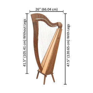 Nouveau logo personnalisé imprimé meilleure harpe irlandaise | Instrument de musique matériel en bois fait harpe irlandaise dans différentes tailles - Product Image 6