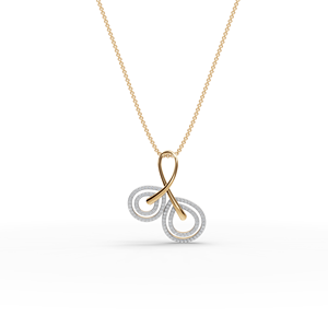<b>Infinity</b> Loop Lab-Grown Diamond Gold Pendant Luxury Jewelry with Unique Design - Product Image 1
