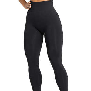 Mallas ajustadas deportivas de diseño personalizado para mujer, mallas deportivas para yoga, pantalones de entrenamiento para correr, mallas sin costuras para mujer - Product Image 2