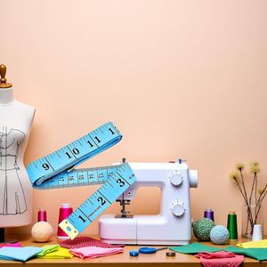 เทปวัดขนาดตัวสีน้ำเงินสำหรับงานตัดเย็บสิ่งทอและงานฝีมือผ้าผลิตภัณฑ์งานฝีมือ - Product Image 3