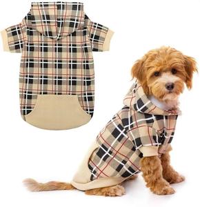 Eco-Friendly 100% Cotton Solid Classic Fleece <b>Dog</b> <b>Hoodie</b>-Warm Winter Pullover with Leash-Small <b>Dog</b> Sweater - Product Image 3