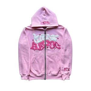 Jersey de algodón de rizo francés pesado de alta calidad, Sudadera con capucha Unisex para hombre personalizada, estampado de pantalla de espuma 3D tejido de talla grande - Product Image 6