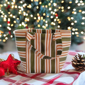 Bolsas de playa y de mercado de nailon reciclado, estilo tradicional indio único con rayas tejidas multicolores, artesanías de plástico reutilizables - Product Image 1