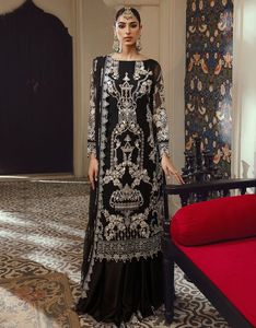 Attractive Embroidery on Long Kurta With Lehenga on Silk/Velvet Fabric Dress Embellish Crystal Glass Beads Work From India - Product Image 1