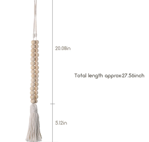 New StyleCotton Boho Curtain <b>Tie</b> <b>Backs</b> - with Tassels Beaded Curtain Wraps Tiebacks .Window Decor - Product Image 2