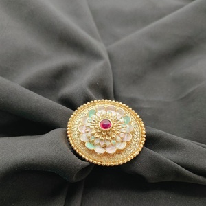 Stylish Trendy Beautiful Antique Finish Adjustable <b>Ring</b> In Gold Polish Adjustable Finger <b>Ring</b> <b>for</b> Women and <b>Girls</b> Party Wear - Product Image 1