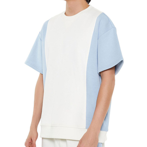 OEM Heavyweight Contrast Color T <b>Shirts</b> Plain Stitching Color Custom Logo <b>Fleece</b> T <b>Shirts</b> Manufacturer - Product Image 3