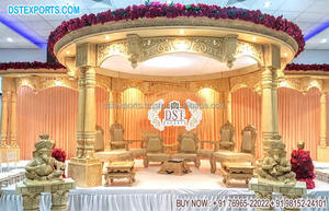 Kalyan South Indian Wedding Mandap Decor South Indian Style Wedding Mandap Decor South Indian Tirupati Wedding Mandap Setup UK - Product Image 5