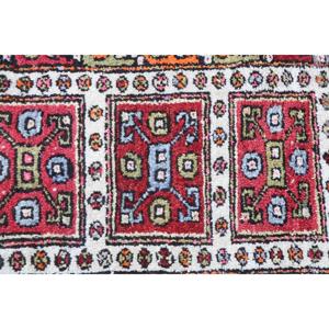 พรมวินเทจตุรกี ขนาด 1.5x2.2 ฟุต พรมขนสัตว์ขอบสีแดงส้ม - Product Image 5