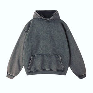 เสื้อฮู้ดซักแบบกรดปรับแต่งได้85% ผ้าฝ้าย15% โพลีเอสเตอร์สายคล้องไหล่ดีไซน์แบบลำลองเสื้อผ้าฤดูหนาวดิจิตอล - Product Image 5