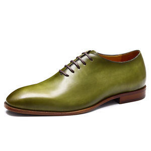Chaussures Oxford en cuir de vachette pleine fleur avec talon amorti et design antidérapant, chaussures habillées pour hommes, chaussures en cuir - Product Image 1