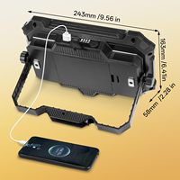 Lampe de travail LED magnétique portative rechargeable, étanche, 4 modes, lampe de travail d'urgence pour la réparation automobile, le garage, le camping