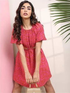 ¡Vestido bohemio de algodón indio hecho a mano para mujer, ropa de fiesta de verano con estampado floral, tela tejida transpirable a la venta! - Product Image 4