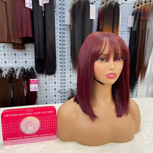 Venta al por mayor pelo Remy Vietnam mejor precio hueso recto paquetes de pelo con cierre de encaje 2X6 doble estándar 10 pulgadas Cyhair - Product Image 2