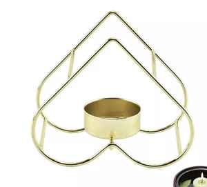 Support de bougie en fer de luxe, finition brillante, fait main, résistant à la chaleur, pour décoration intérieure, mariages et centres de table - Product Image 6