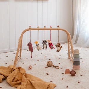 Bon choix : tapis d'éveil pour bébé en rotin artisanal, aire de jeux pour bébé avec jouets suspendus pour enfants - Product Image 3