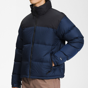 Veste matelassée en duvet pour homme de haute qualité, couleur unie, logo personnalisé, veste décontractée d'hiver, veste de sport de plein air en coton pour homme - Product Image 3