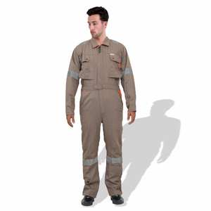 Mono de trabajo de Trabajador de Construcción de algodón uniforme protector reflectante OEM ODM para hombres ropa de trabajo de seguridad Industrial - Product Image 6