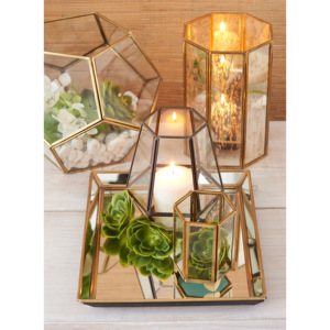 เชิงเทียนกรอบโลหะทรงหกเหลี่ยมสไตล์นอร์ดิกโคมไฟแก้วใสสำหรับตกแต่งบ้านสำหรับงานแต่งงานและอีเวนต์ - Product Image 6