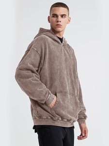 2025 hommes décontracté mode Joker Sublimation pull à capuche meilleure qualité drôle surdimensionné respirant conception solide motif OEM - Product Image 4