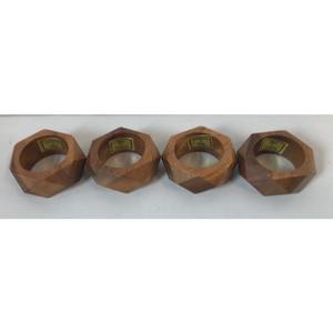 Porte-ronds de serviette de qualité industrielle Vaisselle Porte-ronds de serviette en bois personnalisé pour mariage Design unique en bois - Product Image 2