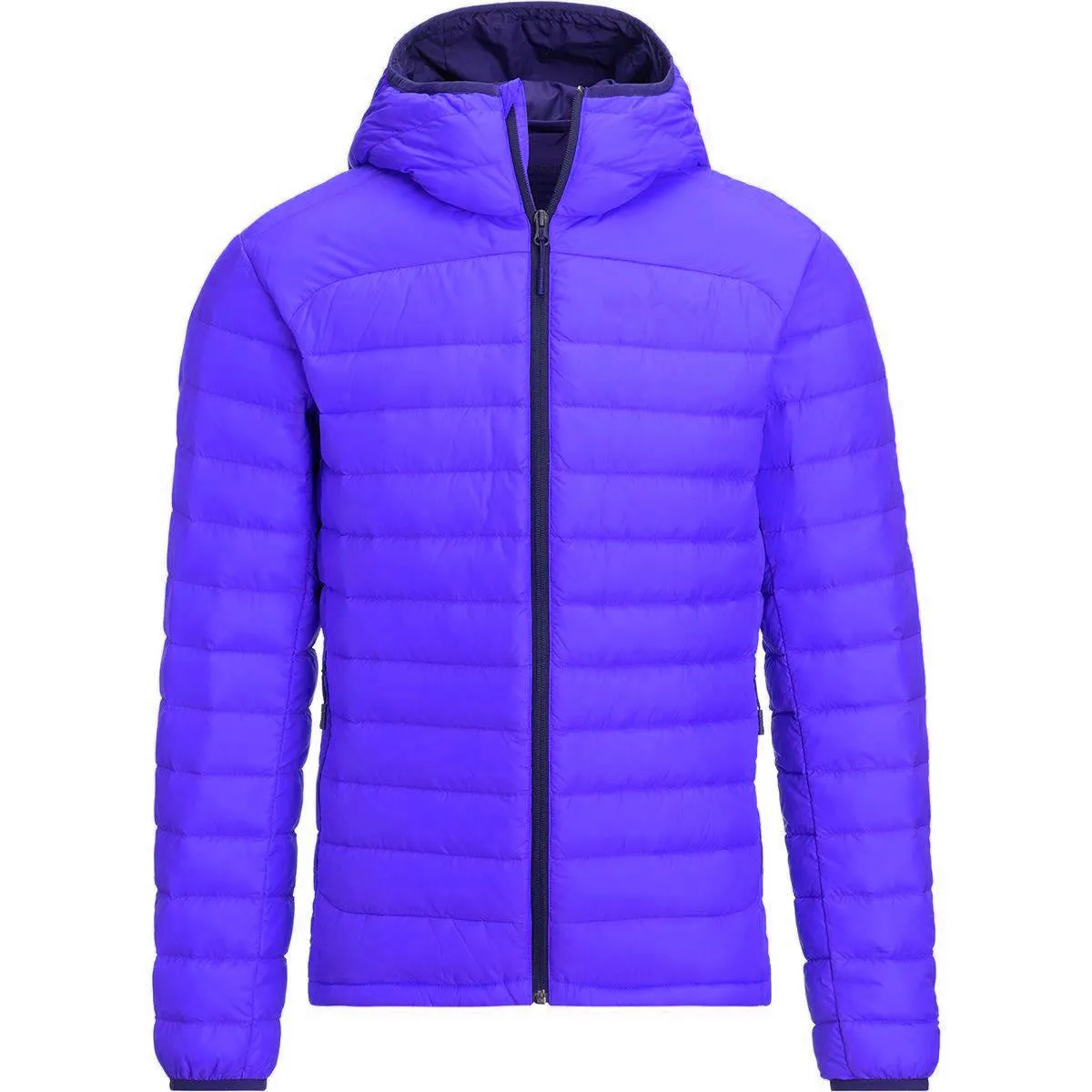 Casual Blue Plain Puffer Jacket For Unisex With Customized Color, Size And Logo