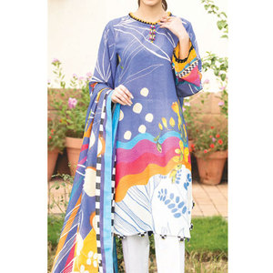 Salwar Kameez pour femmes, imprimé numérique personnalisé, coupe régulière, longueur normale, tenue décontractée, style Inde Pakistan, tenue d'été - Product Image 5