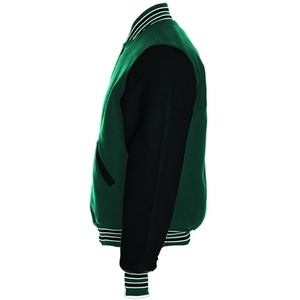 Chaquetas con letras de algodón ecológicas hechas a medida para hombres Varsity & Bomber Styles Tela de cuero Tamaño y color personalizables - Product Image 6