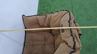 Chaise pliante en métal chauffante pour l'extérieur avec coussins pour dossier confortable, portable et pliable, pour le camping et les parcs
