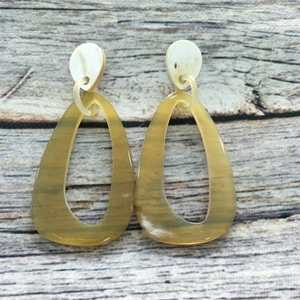Pendientes de hueso de cuerno de búfalo de primera calidad 100% - Product Image 3