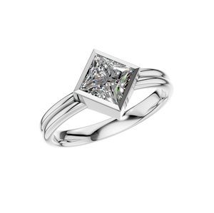 14K Or Massif Classique Princesse Coupe IGI Certifié Lab Grown Diamond Prong Setting Solitaire Ring Engagement Anniversaire Party - Product Image 5