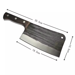 Cuchillo de cocina de hoja de Damasco de acero inoxidable hecho a mano con mango de madera de wengué y Funda de cuero genuino - Product Image 5